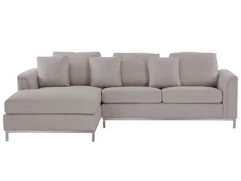 Sofa narożna BELIANI Oslo, prawa, beżowy, 64x270x151 cm - Beliani