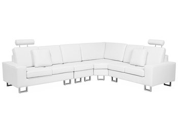 Sofa narożna BELIANI Stockholm, lewostronna, biała, 103x293x238 cm - Beliani