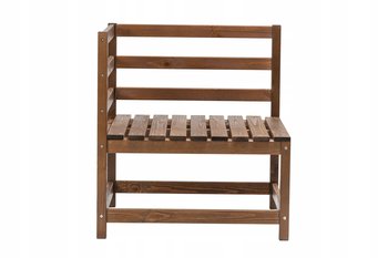 Sofa Narożna Ogrodowa Drewniana Narożnik Lewy Sosna Brązowy na Taras Balkon - inna (Inny)