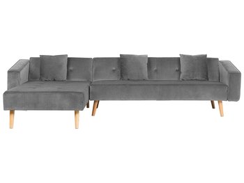 Sofa narożna rozkładana BELIANI Vadso, prawostronna, szary, 72x303x98 cm - Beliani