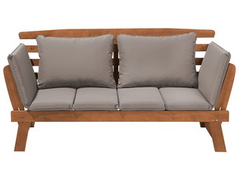 Sofa ogrodowa BELIANI Portici, jasnobrązowa, 82x165-210x66 cm - Beliani
