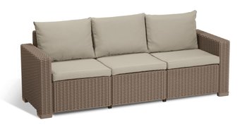 Sofa ogrodowa California, cappuccino, 199x68x72 cm - Allibert
