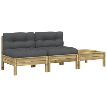 Sofa ogrodowa drewniana 2-osobowa z poduszkami, im - Zakito Europe