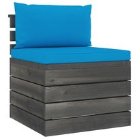Sofa ogrodowa środkowa z paletami i poduszkami, 60 / AAALOE