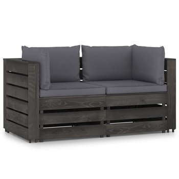 Sofa ogrodowa z palet 2-osobowa, drewno sosnowe, a - Zakito Europe