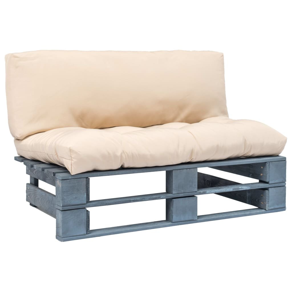 Sofa ogrodowa z palet z piaskowymi poduszkami VIDAXL, 110x66x65 cm