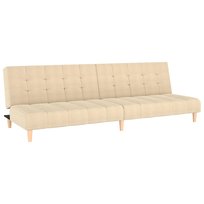 Sofa rozkładana 2-osobowa 200x84,5x69 kremowa