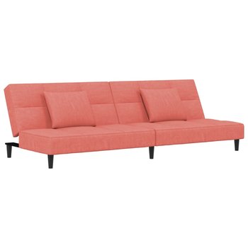 Sofa rozkładana 2-osobowa, aksamit różowy, 200x84, - Zakito Europe