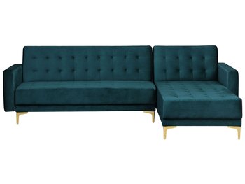 Sofa rozkładana BELIANI Aberdeen, lewostronna, szmaragdowa, 83x267x168 cm - Beliani