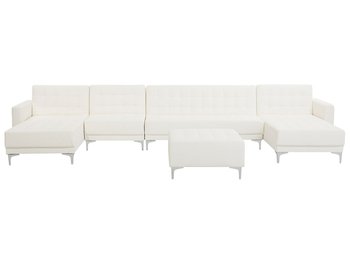 Sofa rozkładana BELIANI Aberdeen XXL, otomana, biała, 83x428x168 cm - Beliani