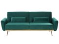 Sofa rozkładana BELIANI Eina, szmaragdowa, 86x210x81 cm - Beliani