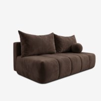 Sofa Rozkładana Kanapa z Funkcją Spania Dwuosobowa Do Salonu Brązowa SARIA MEBEL ELITE
