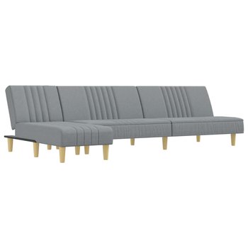 Sofa rozkładana L, jasnoszara, 255x140x70 cm, tkan - vidaXL