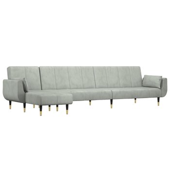 Sofa rozkładana L, jasnoszara, 275x140x70 cm, aksa - vidaXL