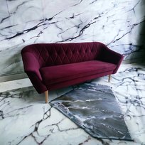 Sofa Skandynawska IVO 3 osobowa odcienie różu Kanapa velvet do salonu biura Inna marka