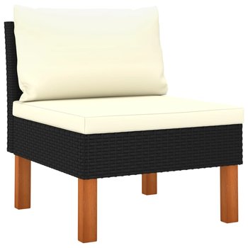 Sofa środkowa, polirattan i lite drewno eukaliptusowe - vidaXL