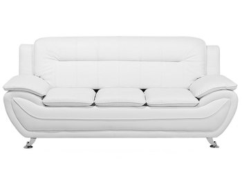 Sofa tapicerowana BELIANI Leira, 3-osobowa, biała, 88x201x86 cm - Beliani