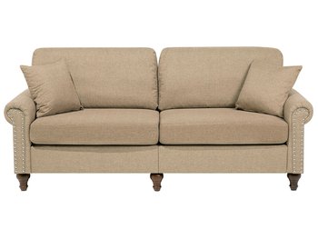 Sofa tapicerowana BELIANI Otra, 3-osobowa, piaskowa, 84x195x76 cm - Beliani