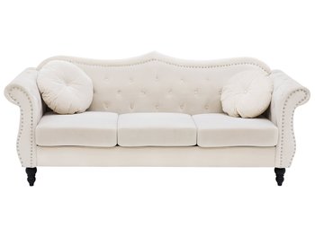 Sofa tapicerowana BELIANI Skien, 3-os., beżowa, 91x200x83 cm - Beliani