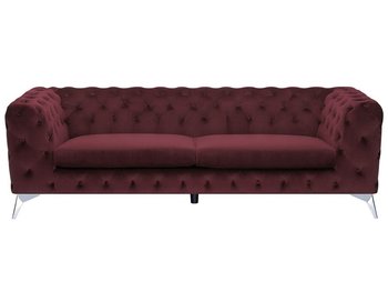 Sofa tapicerowana BELIANI Sotra, 3-osobowa, ciemnoczerwona, 70x224x85 cm - Beliani