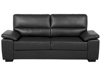 Sofa tapicerowana BELIANI Vogar, 3-osobowa, czarna, 90x195x74 cm