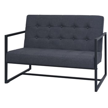 Sofa tapicerowana vidaXL, 2-osobowa, szara, 114x78x81 cm - vidaXL