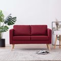 Sofa tapicerowana VIDAXL, czerwona, 70x73x116 cm - vidaXL