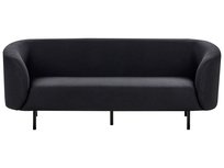 Sofa trzyosobowa tapicerowana czarna LOEN