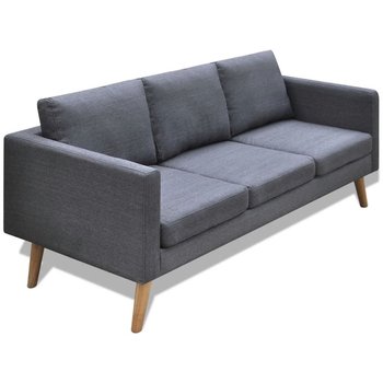 Sofa VIDAXL, 3-osobowa, szara, 168 x 70 x 73 cm - vidaXL