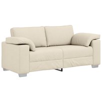 Sofa vidaXL Beżowa Poliester 2.5-osobowa Zdejmowane pokrowce Sofa