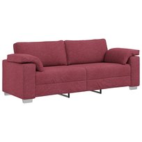 Sofa vidaXL Czerwony Tkanina Duży Trwała Nowoczesna sofa Prostokątna