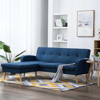 Sofa VIDAXL, niebieska, 186x136x79 cm - vidaXL