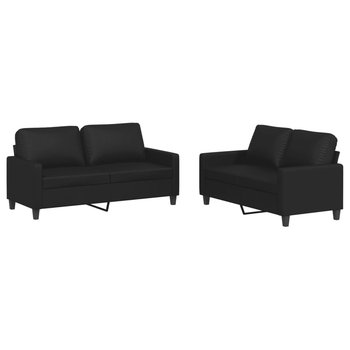 Sofa wypoczynkowa czarna 2-osobowa 138x77x80cm - Zakito Europe