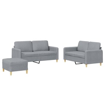 Sofa wypoczynkowa jasnoszara 2-osobowa 140 cm - Zakito Europe