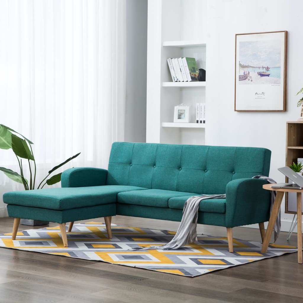 Фото - Диван VidaXL Sofa z leżanką , zielona, 186x136x79 cm 