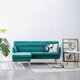 Sofa z leżanką, zielona, 171,5x138x81,5 cm - vidaXL