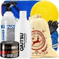 SOFT99 DARK & BLACK WAX WOSK Z CARNAUBĄ 300G - DUŻY ZESTAW - NA PREZENT