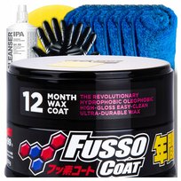 Soft99 Fusso Coat 12 Months Dark Wax 200G Wosk Samochodowy Duży Zestaw Xxl