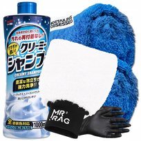 SOFT99 NEUTRAL CREAMY SHAMPOO 1L szampon do auta + miękka rękawica do mycia