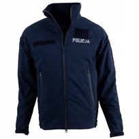 Softshell Policja Kurtka Ochronna Wodoodporna z Rzepami i Zamkami XL