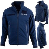 Softshell Policja Kurtka Ochronna Wodoodporna z Rzepami i Zamkami XS
