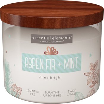 Sojowa świeca świąteczna zapachowa z olejkami eterycznymi Jodła i Mięta Aspen Fir Mint Candle-lite 418 g - Inny producent