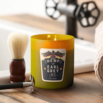 Sojowa świeca zapachowa męska w szkle Colonial Candle 425 g Konopie Earl Grey - Inny producent