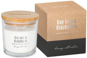 Sojowa Świeca zapachowa w szkle BISPOL 40H LIŚĆ LAUROWY - JEŻYNA - BISPOL