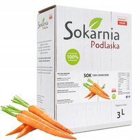 SOK MARCHEWKOWY 3L TŁOCZONY 100% MARCHEW Antyoksydanty Bogactwo Witamin NFC Sokarnia Podlaska