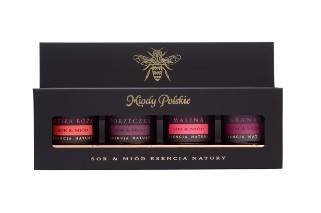 Sok&Miód Zestaw Naturalnych miodów z sokami Esencja Natury 4x40g - MIODY POLSKIE