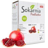 SOK Z GRANATU 3L 100% Dobry Dla Diety Zdrowy Naturalny Gasi Pragnienie Sokarnia Podlaska