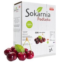 SOK Z WIŚNI 3L 100% Tłoczony Doskonały Smak Naturalny Polskie Owoce Na Sen Sokarnia Podlaska
