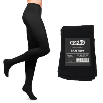 Sokko Rajstopy Damskie Bawełniane Termiczne Ciepłe - Raj-Cza-4 - Sokko