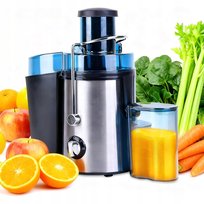 SOKOWIRÓWKA 1000W 500ML 2 PRĘDKOŚCI SREBRNA OTWÓR 65MM DO OWOCÓW WARZYW